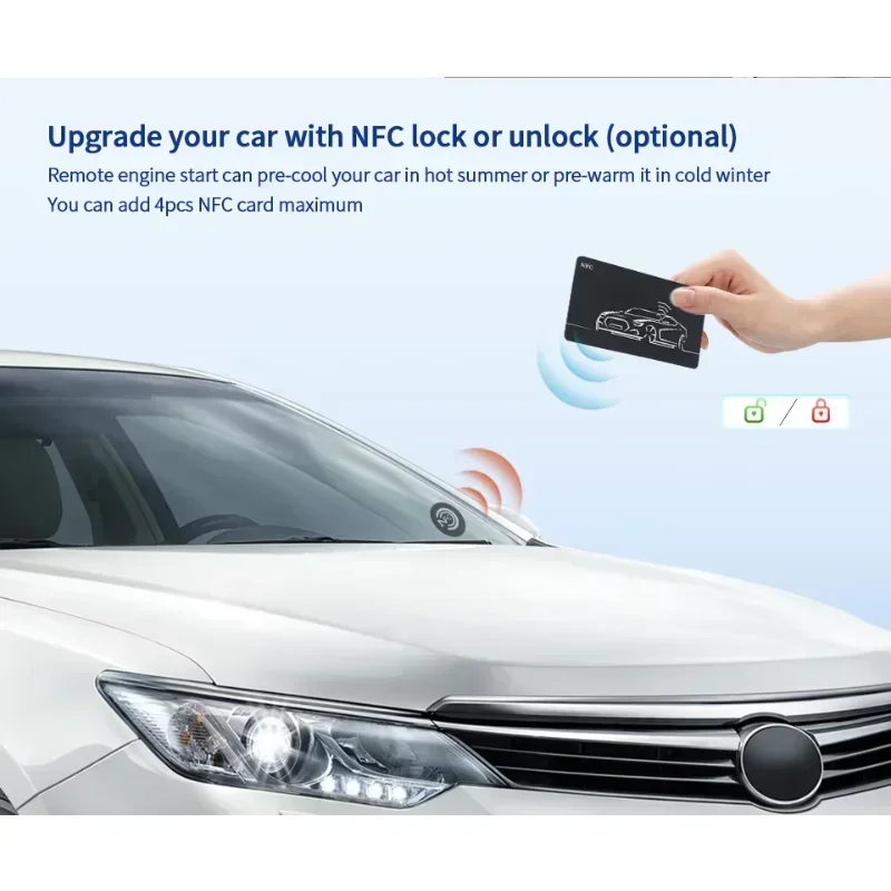 

Factory Price Universal EC002-NFC DC 12V Burglar Alarm With PKE Push Start Button & Remote Engine Start Auto Start