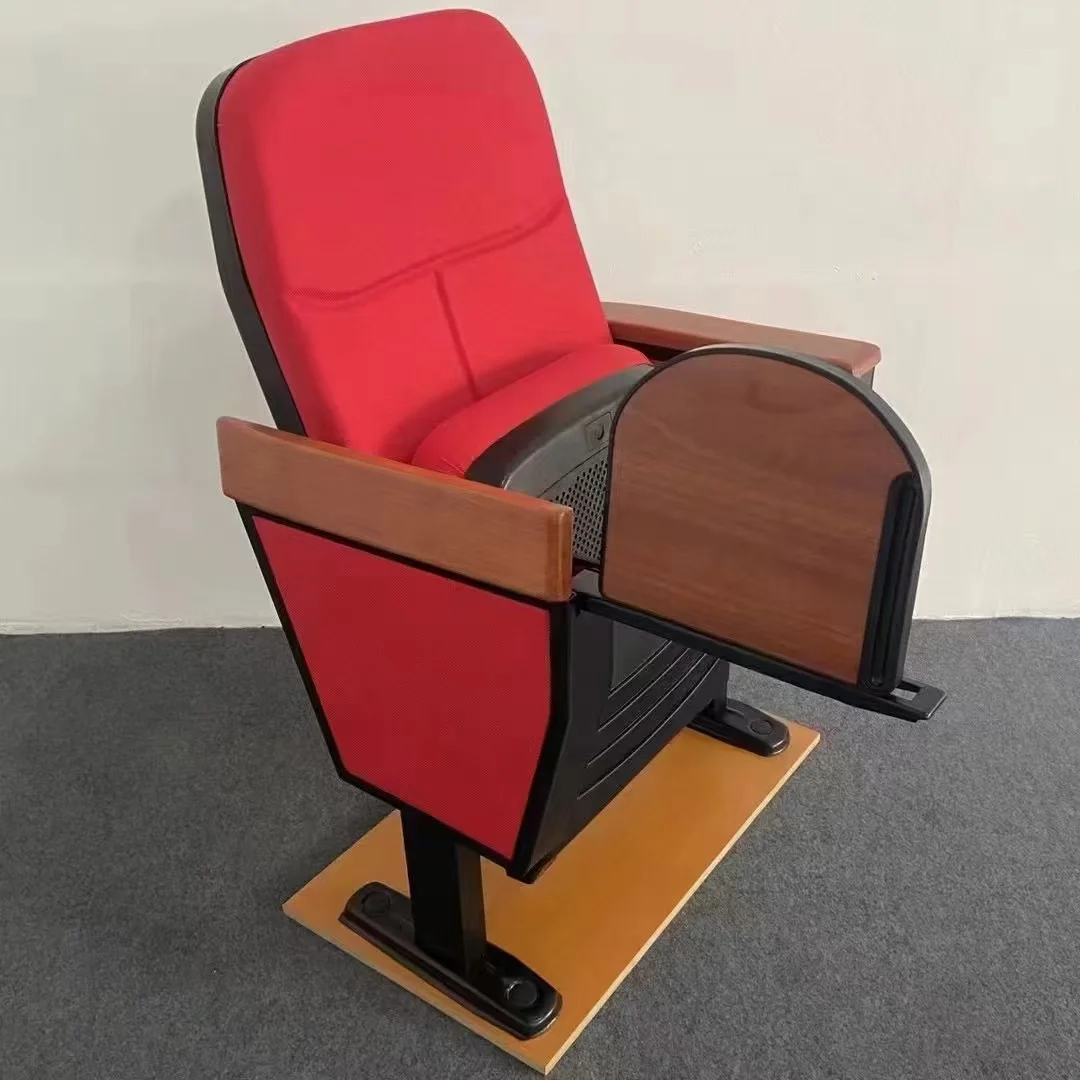 

Foldable Lecture Hall Chair Conference Auditorium Chair Audience Seating with Small Writing Table