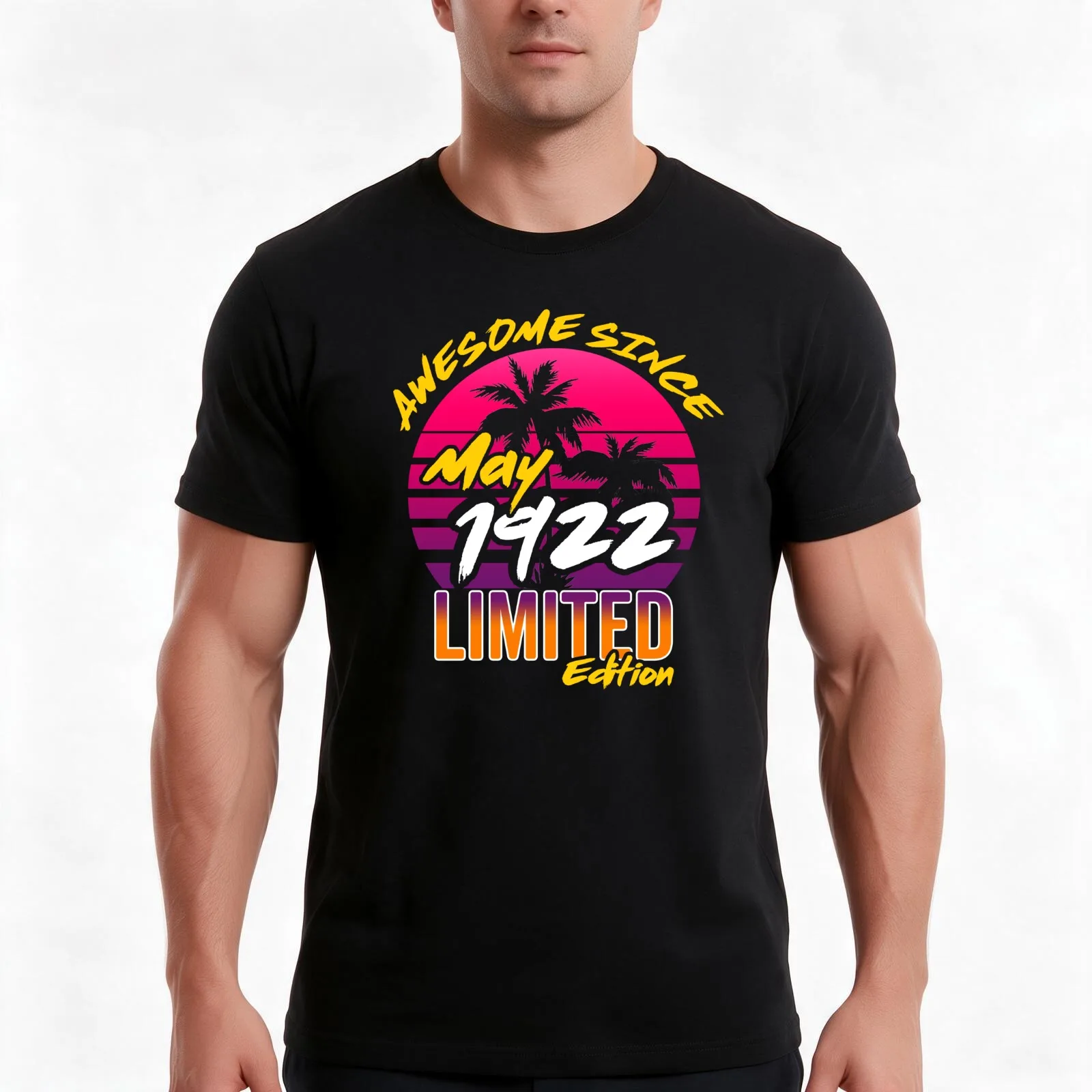 Vintage Birthday 101th Gift: Awesome Since May 1922 T-Shirt, Summer Casual Cotton Tee, Oversized Streetwear Tops, 100% Cotton