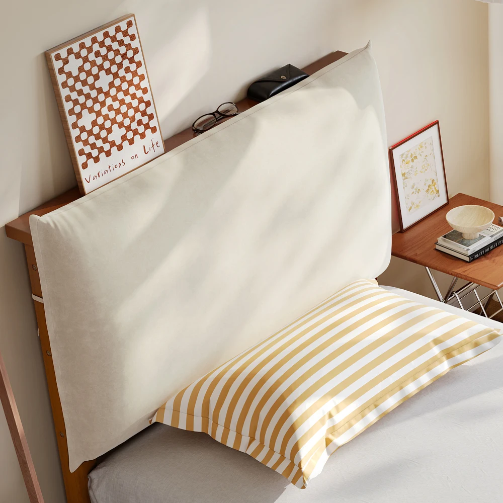 PINGGO Dunkelbraunes Polsterbett Einzelbett 90x200cm Samt-Kopfteil Stabiler Lattenrost Verbreiterte Beine Ohne Matratze – Detail 18