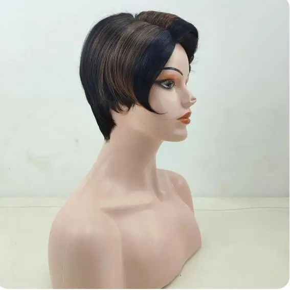 Synthetic Hair Short Straight Wig for African American Women