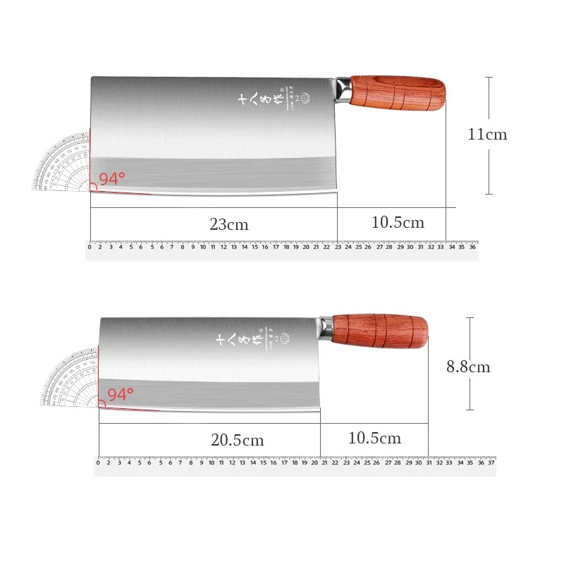 SHIBAZI Chinese Chef Knife 40Cr13Mov Razor Sharp Meat Cleaver Meat Slicing Cutting Stainless Steel Kitchen Knife Cutting Tools