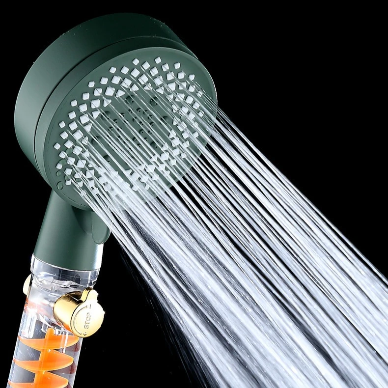 

5 Modes Shower Head Turbocharged Slim Waist Shower Head Shower Accessories One-button Water Stop Function Handheld Shower Nozzle
