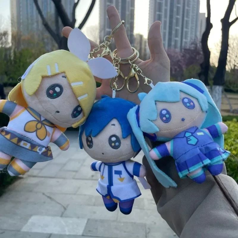 Hatsune Miku Kaito Rin Len Keychain Anime Peripheral Cute Cartoon Backpack Key Pendant Japanese Kawaii Gift for Friends Goods