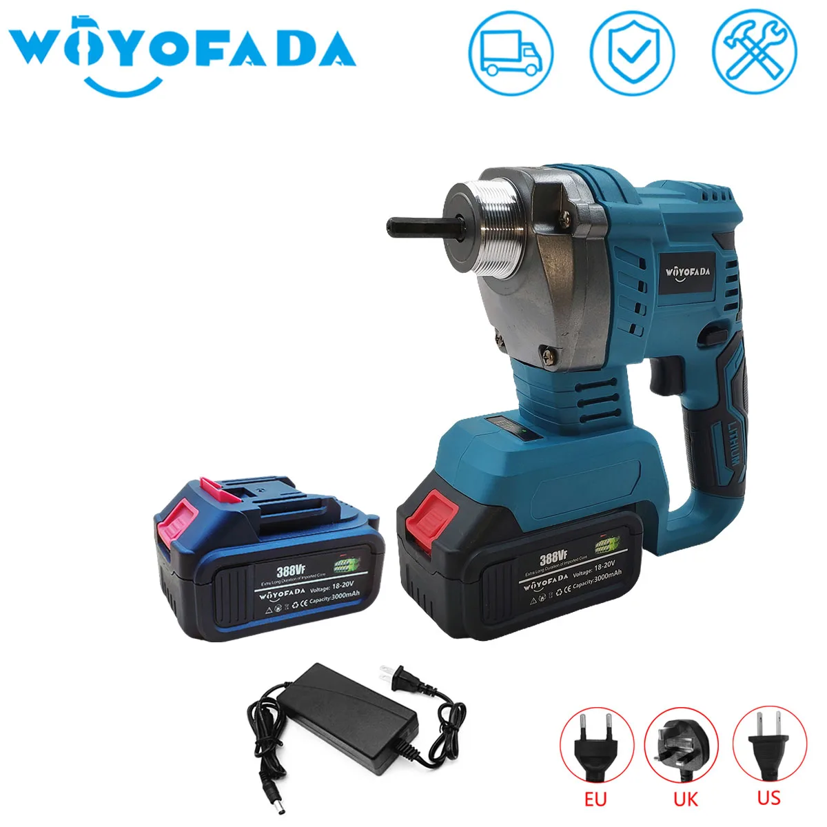 

WOYOFADA 1100W Concrete Wireless Electric Cement Concrete Vibrator For Concrete Mixing Power Tool For Makita 18V Battery