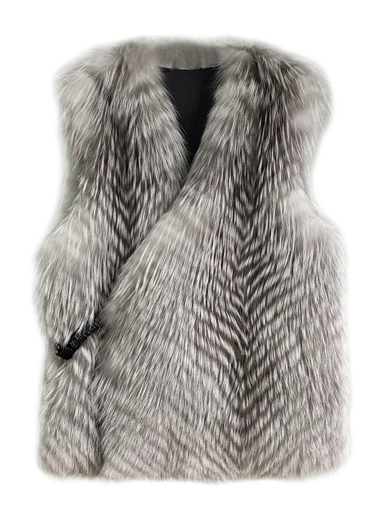 Fur Coat Women's Vest V-neck Short Young Style 2022 New