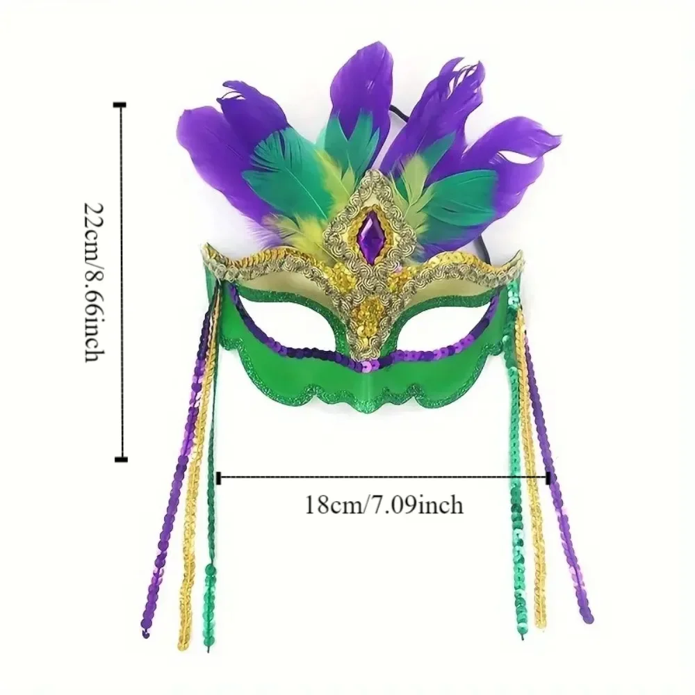Nightclub Party Supplies Peacock Feather Mask Hollow Out Makeup Carnival Mask Plastic Venice Masquerade Masks Costume image 6