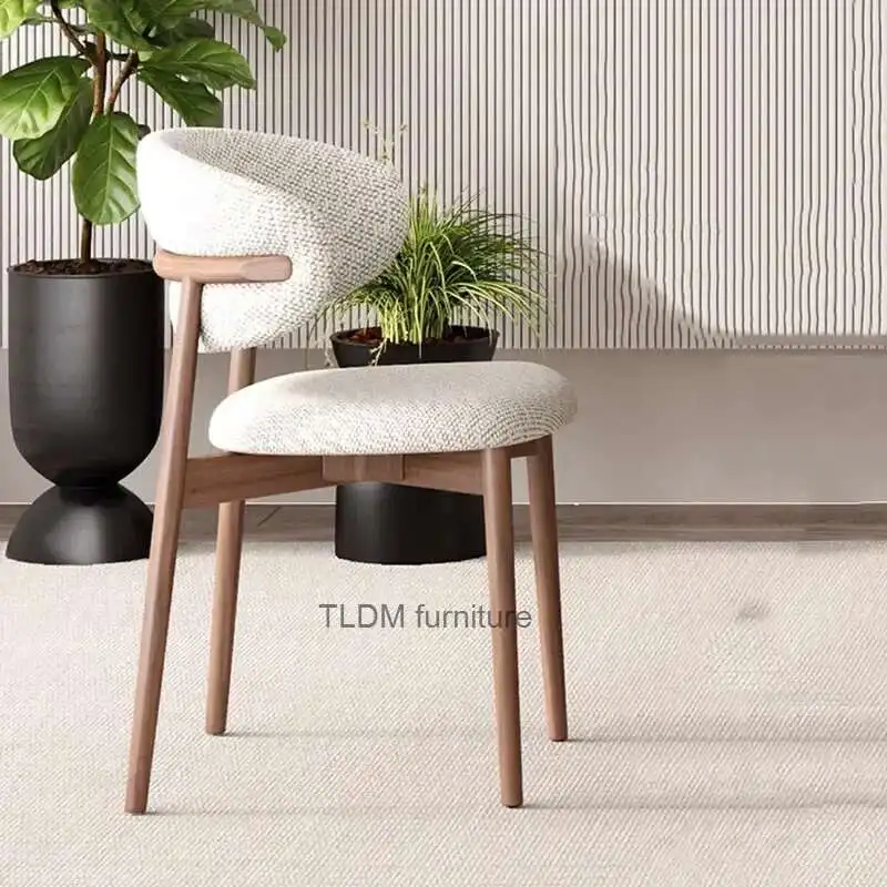 

Nordic Solid Wood Dining Chair Modern Minimalist Restaurant Designer Dining Chairs Dine Lazy High Elastic Cadeira Home Furniture