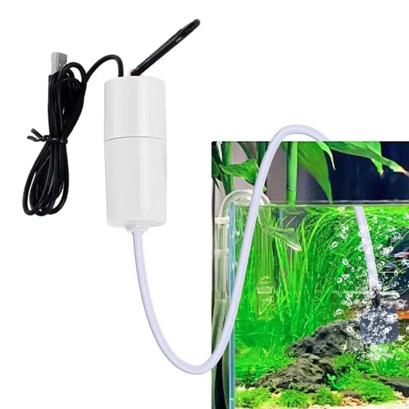 Fish Tank Oxygen Pump Low Noise Rechargeable USB Air Pump For Fish Tanks Aquarium Air Pump Accessories For Fishing Home Vehicle