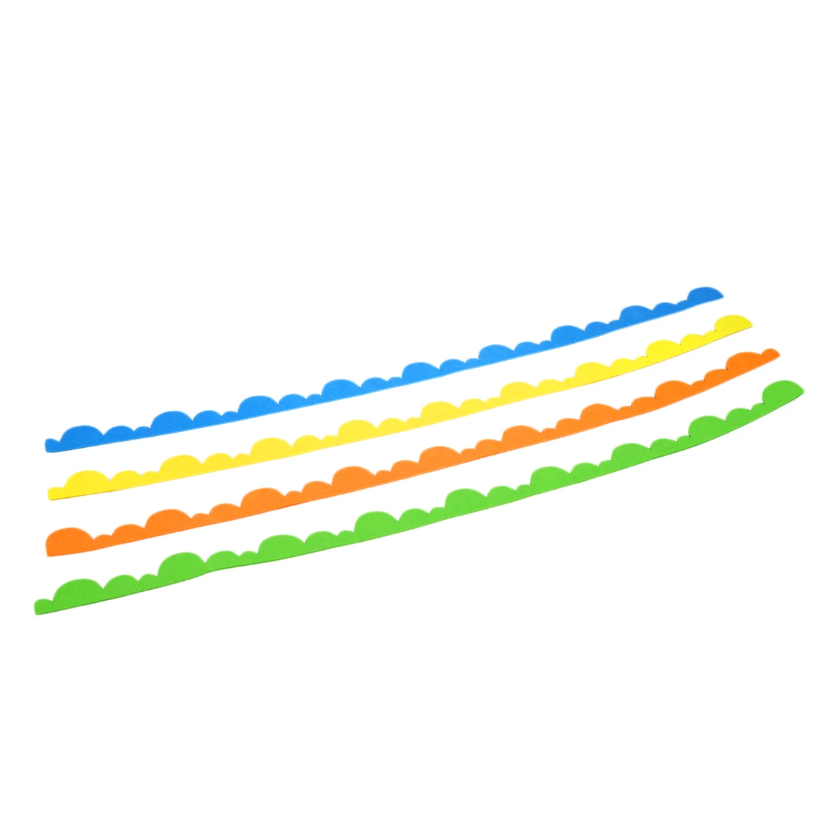 

4 Pcs Wavy Lace Strips Decoration Blackboard Wall Beautification Layout Border Trim Sector Decorative Floral