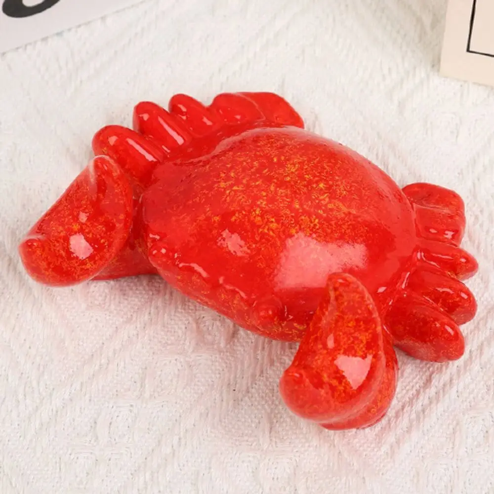 Easy To Hold Bright Color Crab Pen Holder Creative Cute Pencil Holder Funny Resin Mobile Phone Holder Student