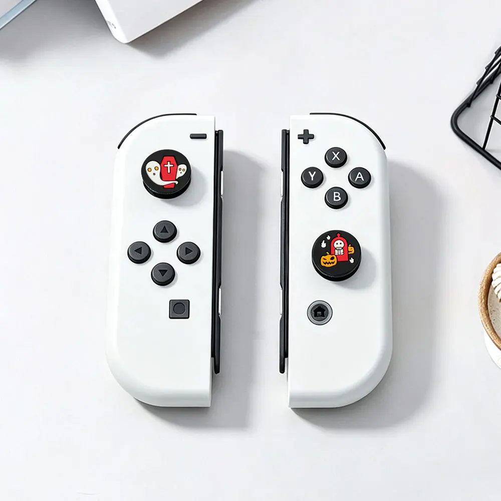4pcs/set Silicone non-slip Thumb Stick Grip Caps Case Joystick Protective Cover for Nintend Switch Oled/Lite NS Joystick