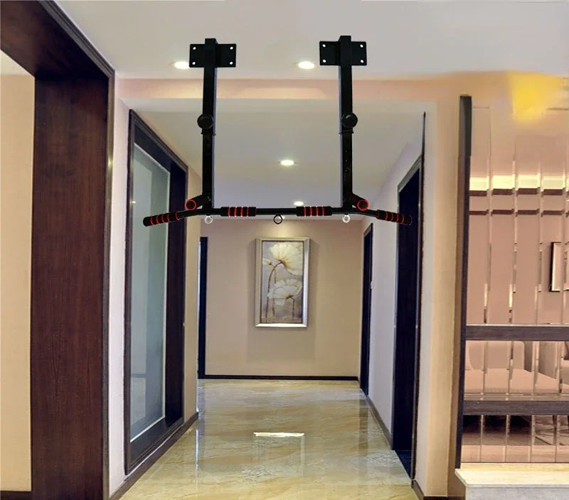 Pull-up household horizontal bar indoor wall thickening perforated suspender suspension top mounted fixed fitness single bar