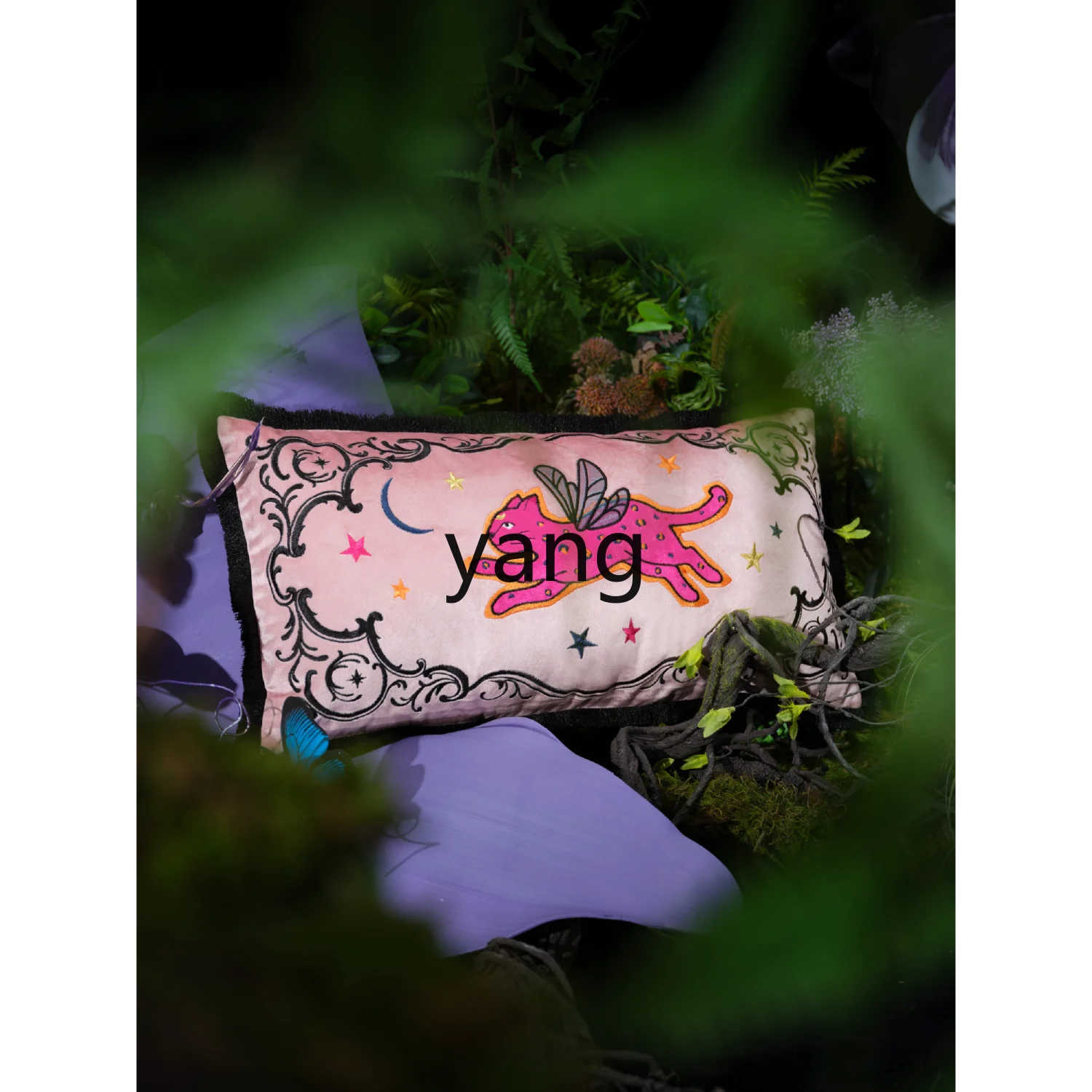 

LTT throw pillow living room sofa retro cushion pink embroidered pillow girl heart bedside backrest