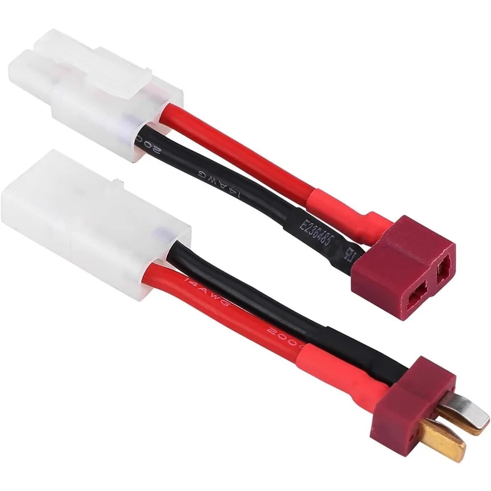 14AWG RC Charging Cable T Connector 50 Mm Silicone Wire 2 Pairs For Battery Pack Model Car Plane Drones Hobby Use