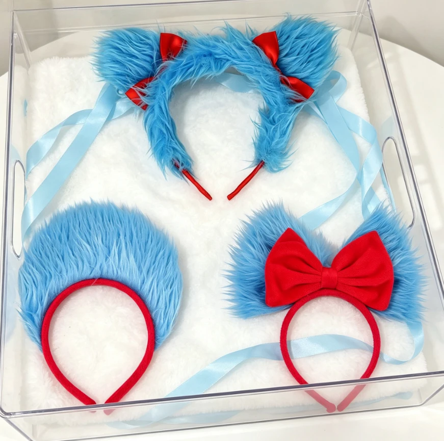 Cute Lake Plush Headband With Red Bow Hair Accessories For Halloween Carnival Masquerade Theme Party Photo Decorations Headdress view 6