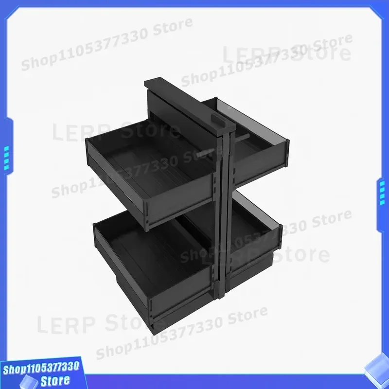 Double Pull Out Kitchen Cabinet Drawer Basket Food Storage Organizer Magic Corner Rack Wire Mesh Pantry Shelf Unit for Home