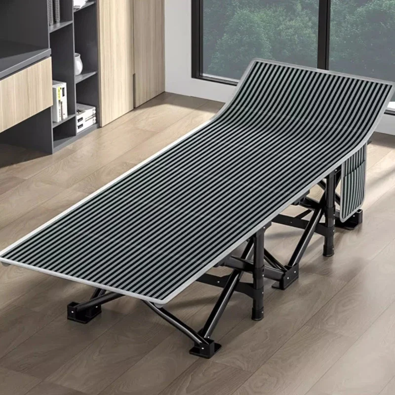Single Occupancy Folding Bed Portable Multifunction Lounge Chair Office Easy Nap Bed Adult Military Camp Single Portable Rest