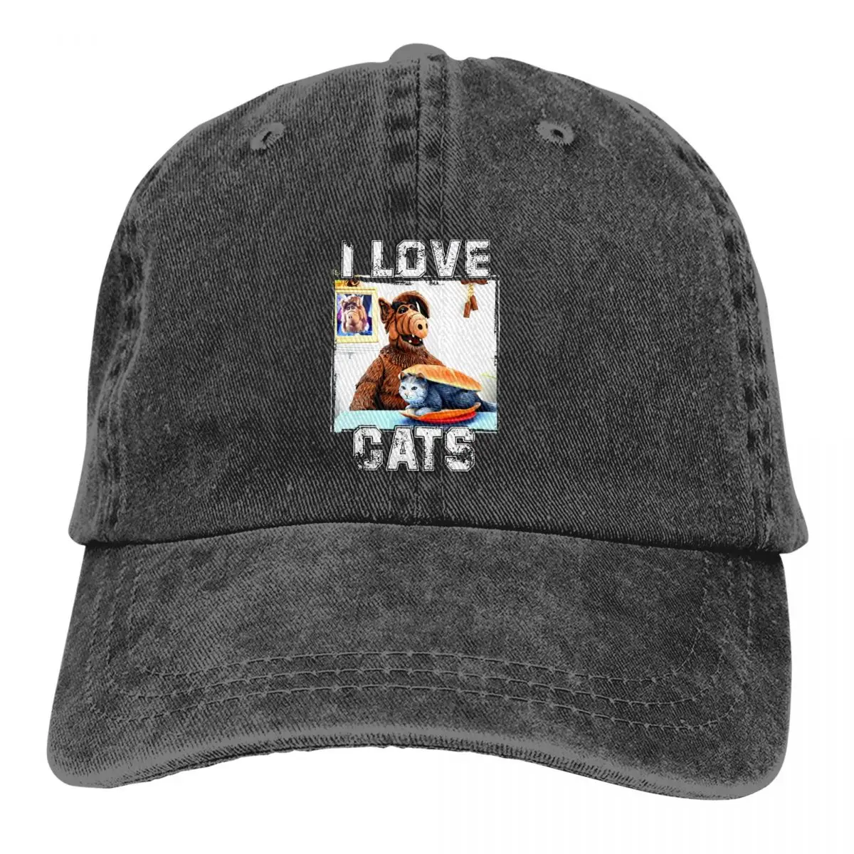 

Pure Color Cowboy Hats ALF The TV I Love Cats Fan Art Classic Women's Hat Sun Visor Baseball Caps Peaked Trucker Dad Hat