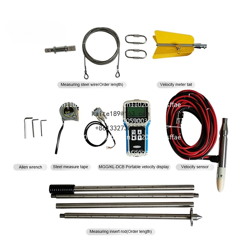 Level Customizable OEM Options for River Flow Metering Portable Digital Water Flow Meter with LCD Display Measures Velocity