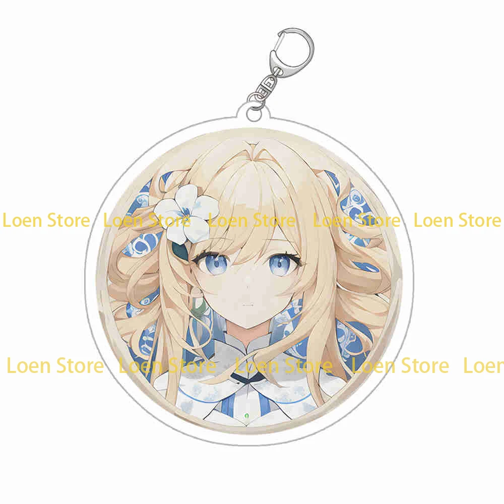 Loen Store Genshin Impact Yelan Xiao Raiden Shogun Diona Noelle Xinyan Fischl Mona keychain Round badge Bag pendant  girls gift