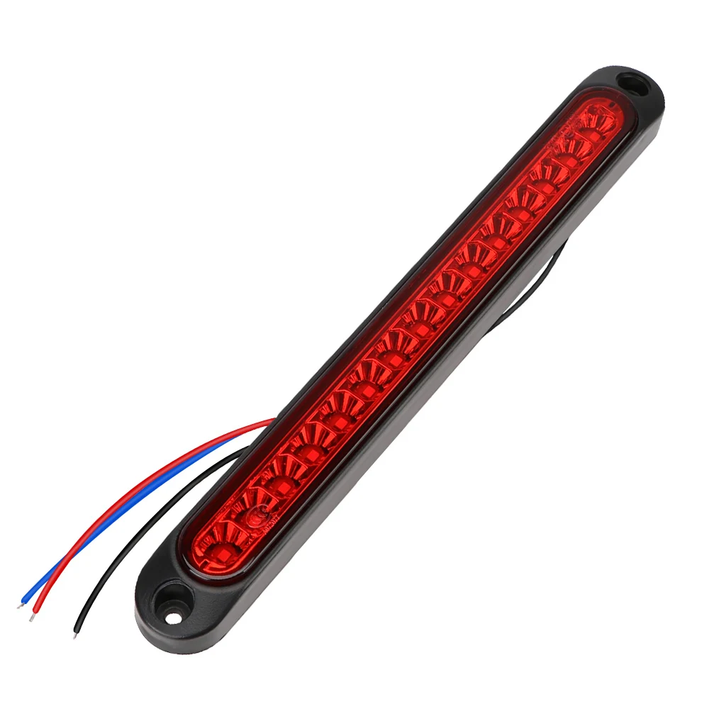 Lámparas de señal de giro de tira de luz 15LED para camión remolque camión autobús luz de freno lámpara de freno trasero