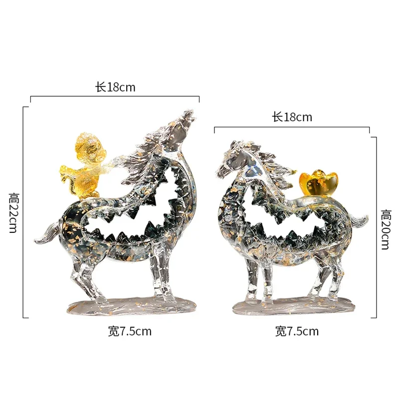 

Room Decor,Hollow Transparent Horse Ornaments,Statuette,Living Room TV Cabinet,Wine Cabinet,Office Desktop Figurine Decoration
