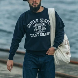 Bronson US Coast Guard Sweatshirt Heavyweight Athletic Pullover USCG V-Neck Model