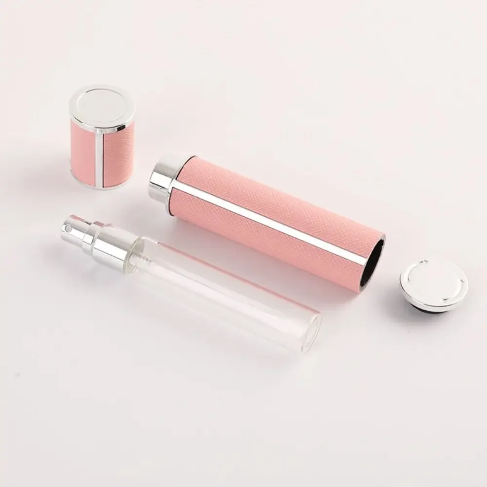 Bouteille de Parfum en cuir PU à la mode 10ml, récipient cosmétique anti-fuite, bouteille atomiseur de Parfum vide rechargeable pour femme