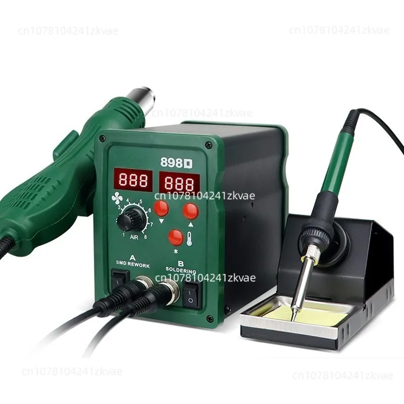 858D hot air gun welding soldering iron set two-in-one dual-purpose welding rework table 898D high power