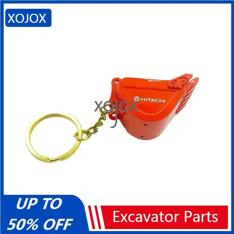 XOJOX 2pcs Grab BU0028 H800 For Hitachi zax ex200 210 60 70 120 Excavator Ignition Key Door Lock key chain F0002