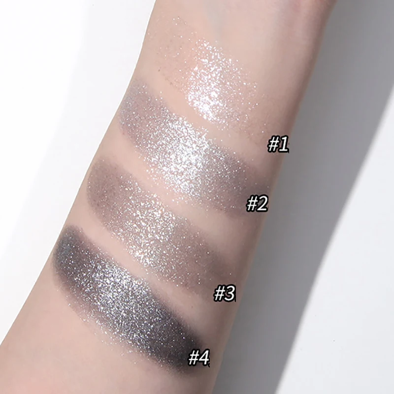 Gel Textur Metallic Lidschatten Palette Diamant Smoky Monochrome Glitter Körper Highlighter Pulver Creme Erhellen Glänzende Augen Make-Up