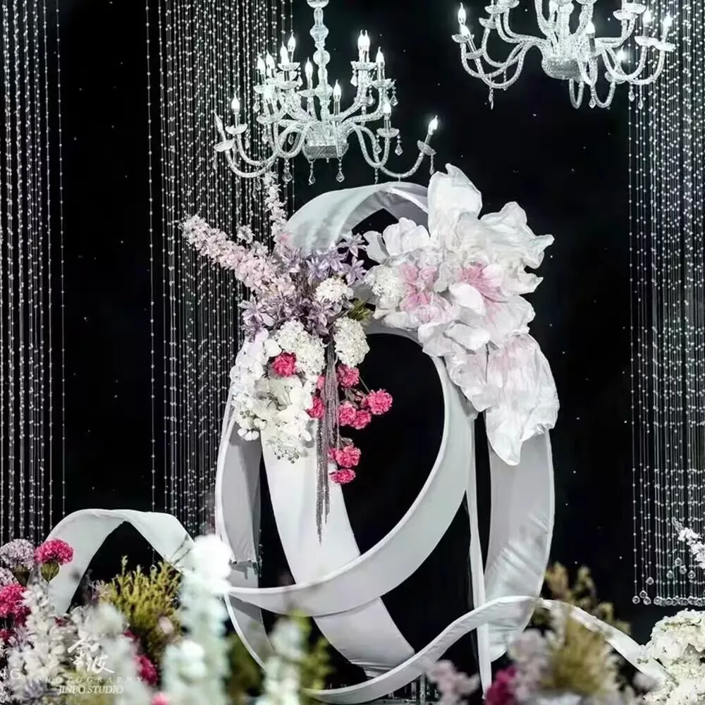New1 6m Wedding Arch Variable Wave Arc Aluminum Plastic Pipe Sunshine Plate For Party Backdrop Ceiling Layout