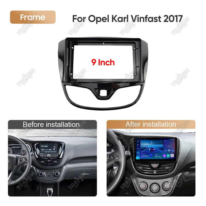 For VINFAST 2017 OPEL KARL VINFAST 9INCH Car Radio Android Stereo audio screen multimedia video player navigation Harness frame