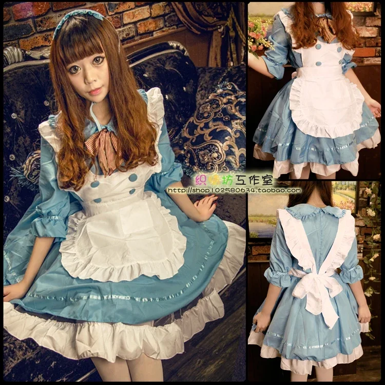 Vestido de sirvienta Lolita para mujer, disfraz de princesa para fiesta de Halloween