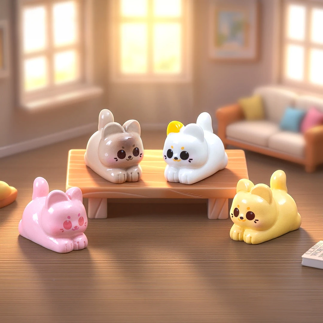 

100pcs Cute 3D Resin Miniature Kitten Desktop Ornament Fairy Garden Landscape Dollhouse DIY for Jewelry Pendant Craft Wholesale