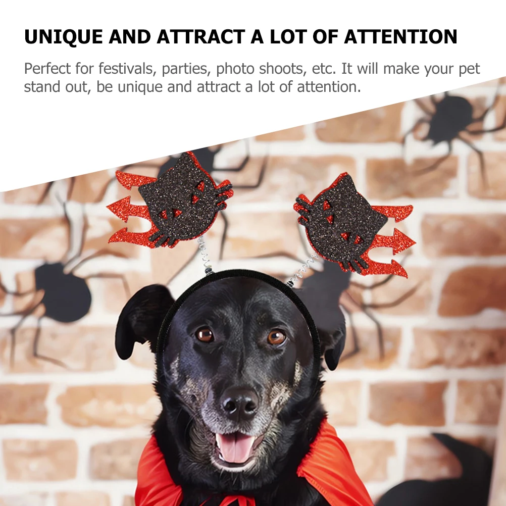 

4Pcs Pet Halloween Headb Festival Costume Headdress Hair Accessory Party Supplies Puppy Dog Cat Props Home Decor Item
