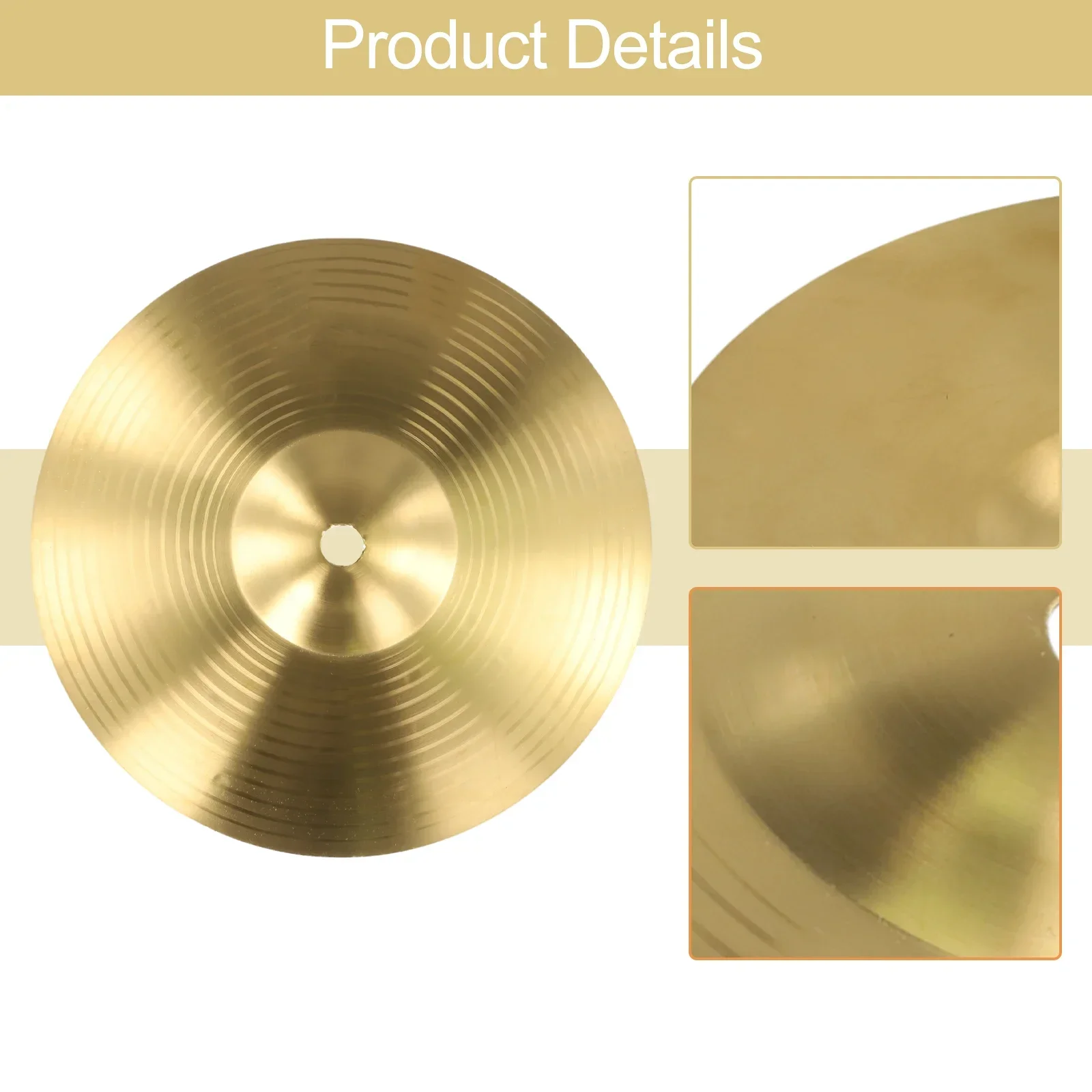 8/10Inch Drum Brass Cymbals Percussion Splash Crash Hi-Hat Jazz Drum Cymbal Musical Instrument Parts Drum Cymbal Accessories