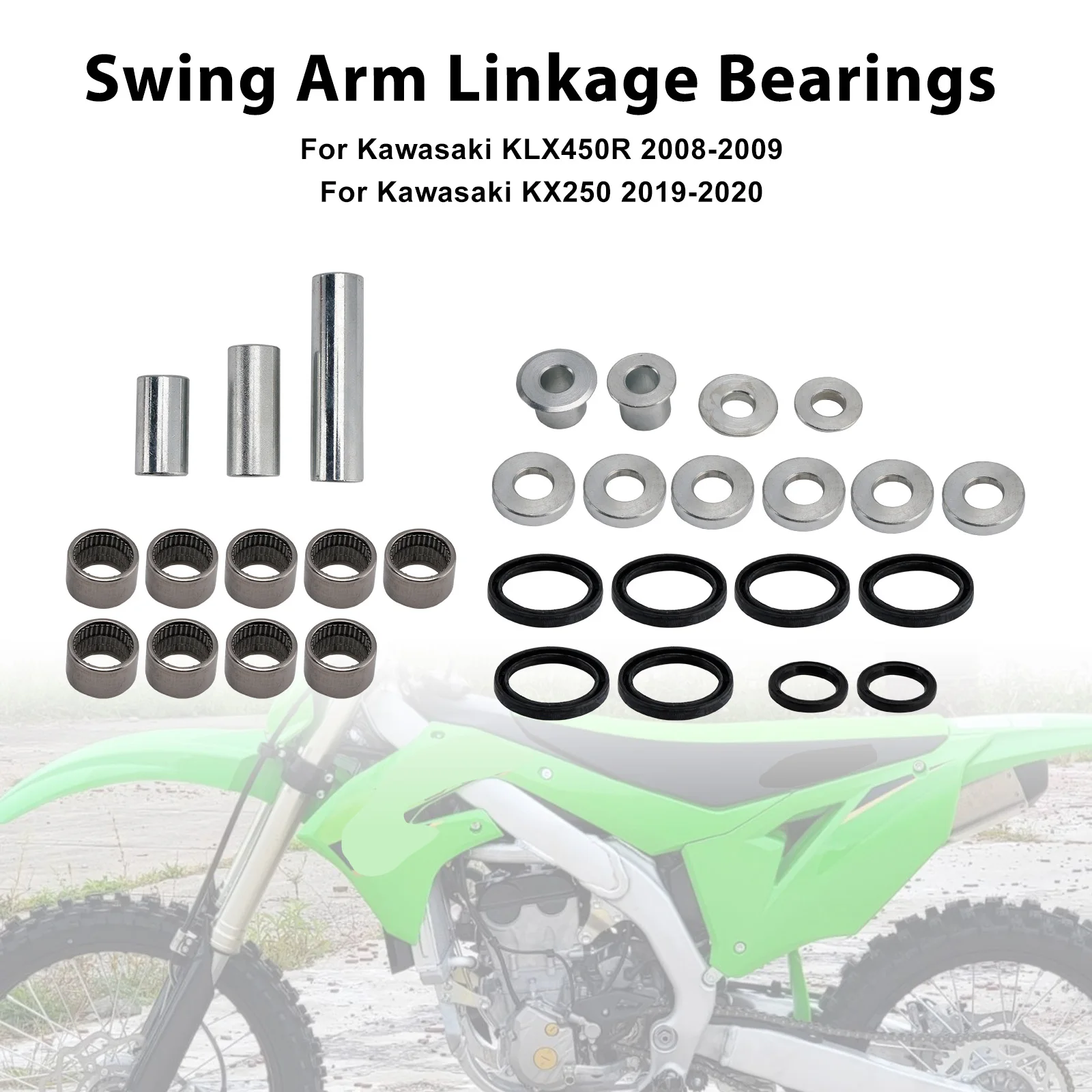 

Topteng 27-1137 Swing Arm Linkage Bearings For Kawasaki KX250F KX450F 2006-2010 2011 2012 2013 2014 2015 2016 2018