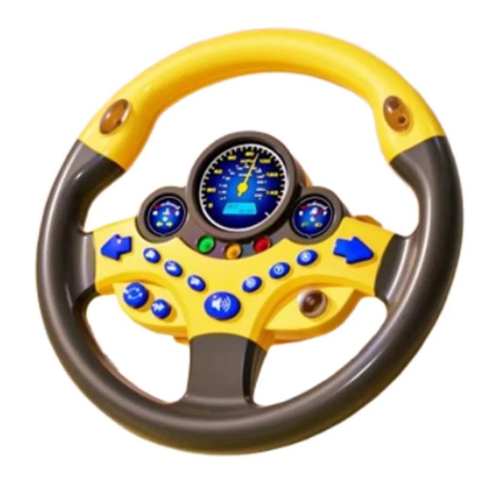 

Creative Steering Wheel 360° Rotation Funny Simulate Driving Car Early Education Sound & Light Simulation Steering Wheel
