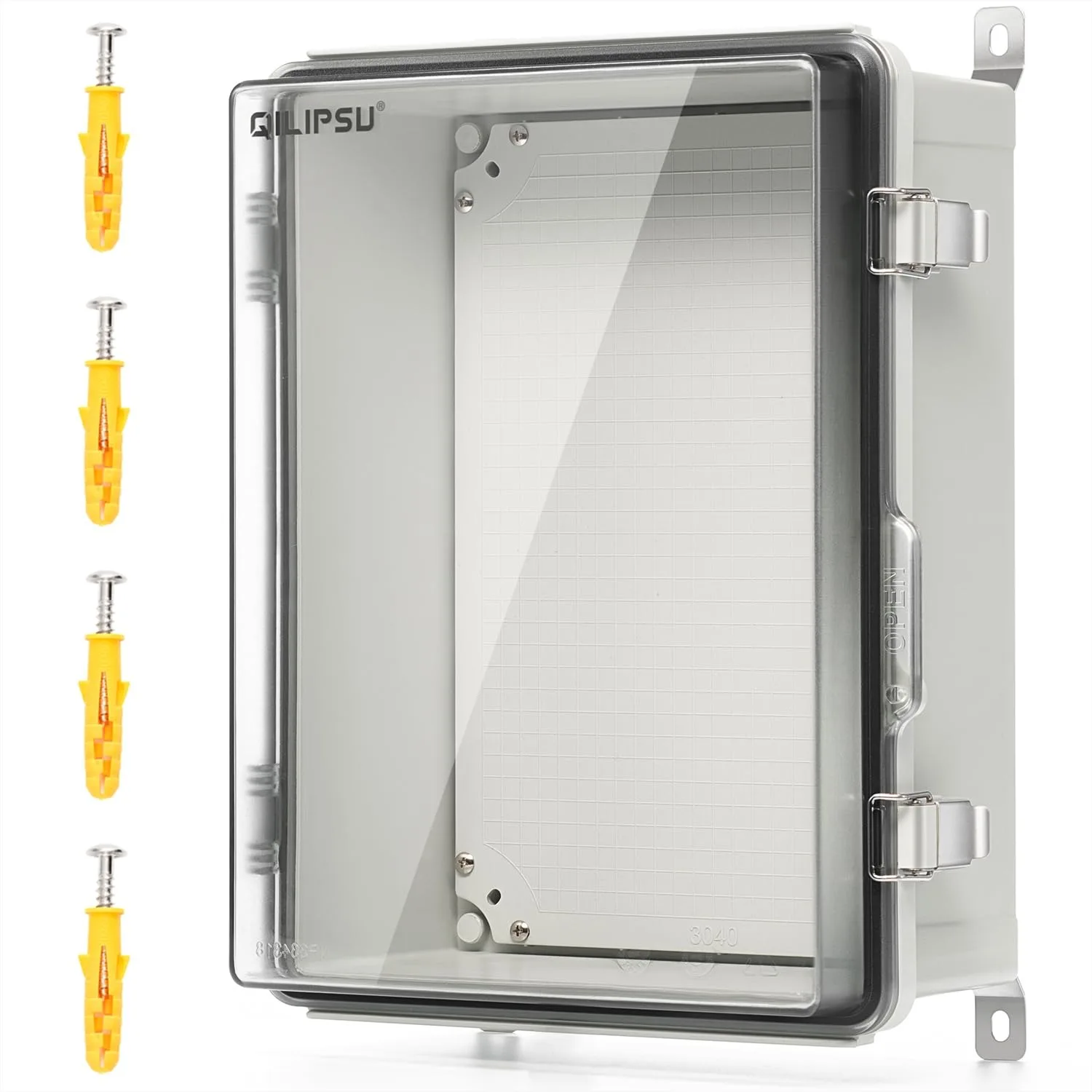

Outdoor Electrical Box 16.4x12.4x7.1 Waterproof Junction Box IP66 UL94-V0 PC/ABS Alloy Weatherproof Enclosure Clear Hinged Door