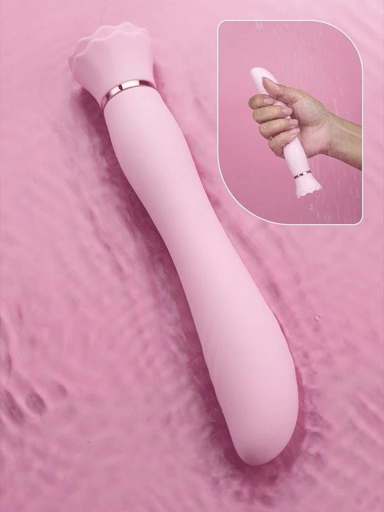 GALAKU vibrador de calentamiento de Ballet, vibrador AV con ventosa, flexión suave, masturbación femenina