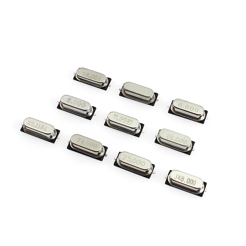 35/100/200PCS HC-49S Crystal Oscillator Kit Quartz Crystal Resonator Set 4Mhz 6Mhz 8Mhz 12Mhz 16Mhz 20Mhz 24Mhz 25MHz 48MHz