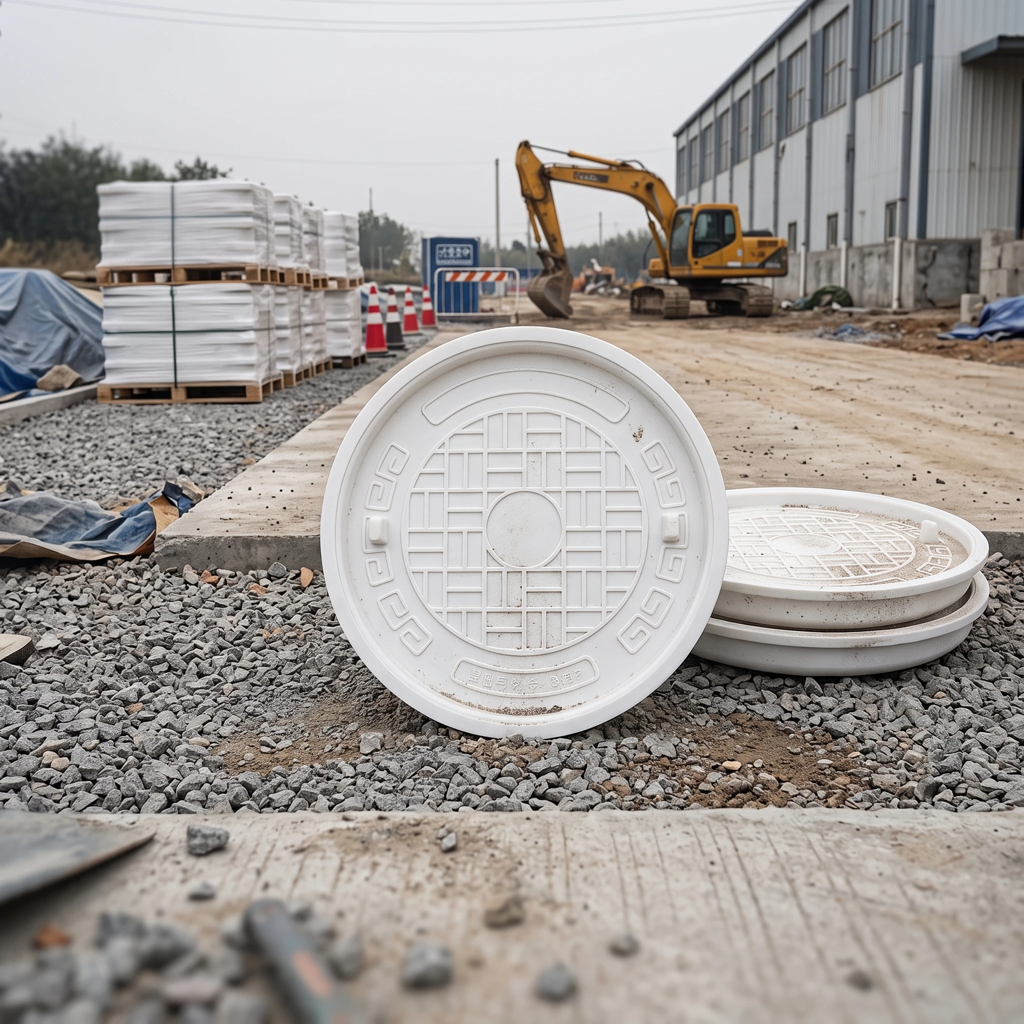 Manhole Cover Mold Precast Cement Mold Concrete Form Reusable Easy to Use for Contractors, Workshop, Construction Site