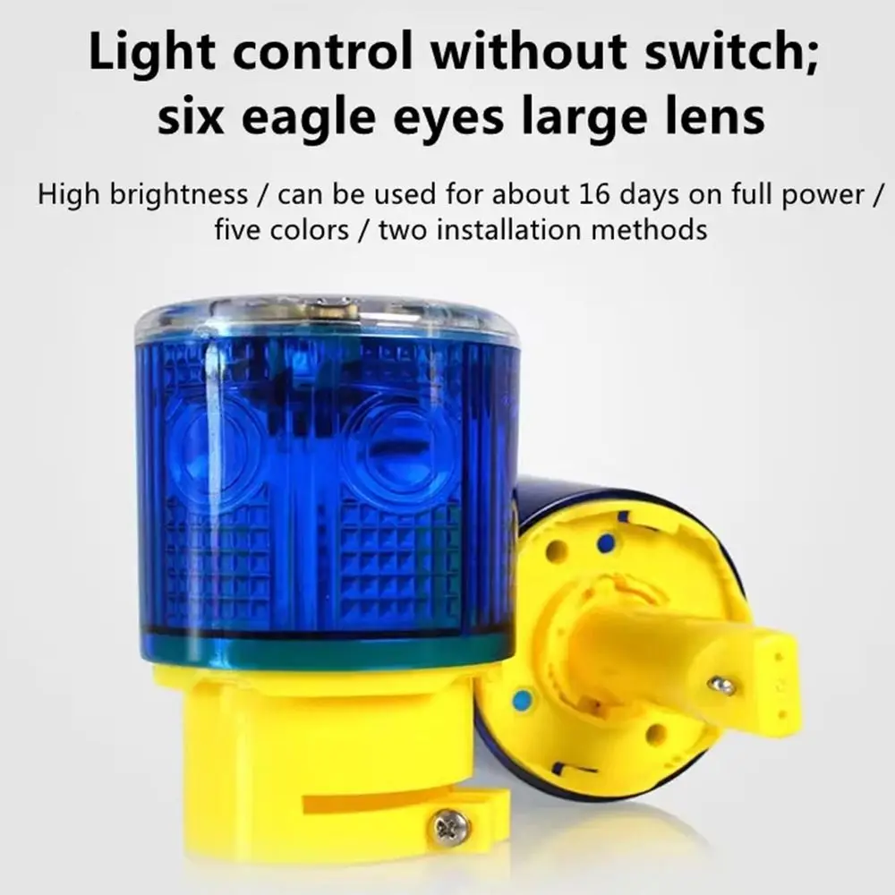 

Solar Powered Solar Traffic Warning Light Rain-proof 3 LED Emergency Warning Light Waterproof Auto Light Sensor