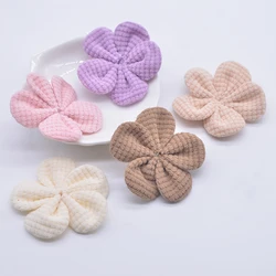 10Pcs 50mm Padded Handmade Flowers Applique for DIY Headwear Hair Clips Bow Decor Accessories Clothes Hat Shoes Sewing Patches