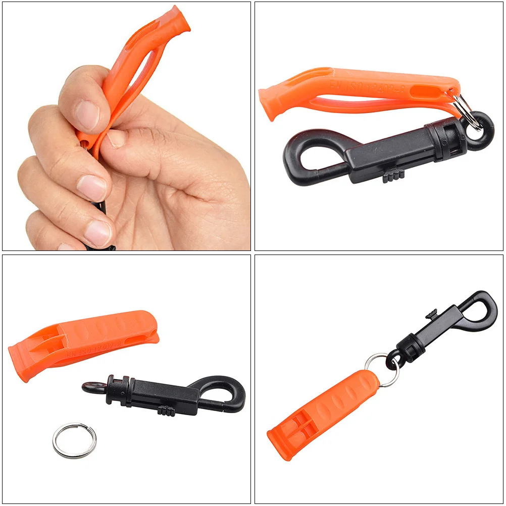 5 قطعة صافرة الطوارئ في الهواء الطلق التخييم المشي لمسافات طويلة صافرة السلامة أداة محمولة مع كيرينغ أداة خارجية #3