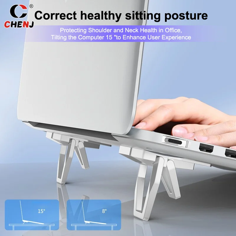 Adjustable Laptop Stand 2PCS Notebook Support Holder Portable Riser Cooling Bracket Universal For Keyboard Tablet Phone Laptop