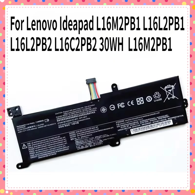 Laptop Battery L16M2PB1 For Lenovo Ideapad L16M2PB1 L16L2PB1 L16L2PB2 L16C2PB2 30WH Laptop Parts & Accessories Laptop Parts