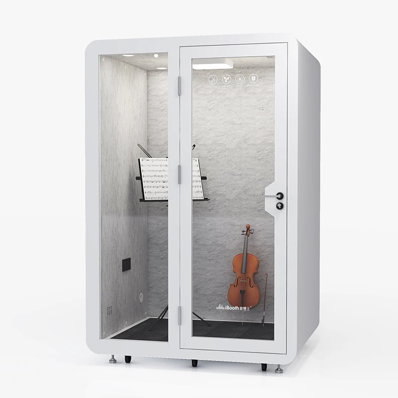 Movable Modern Steel Soundproof Acoustic Private Office Pod Phone Office Working Studio Sound Booth Ventilation Hotel Hospital